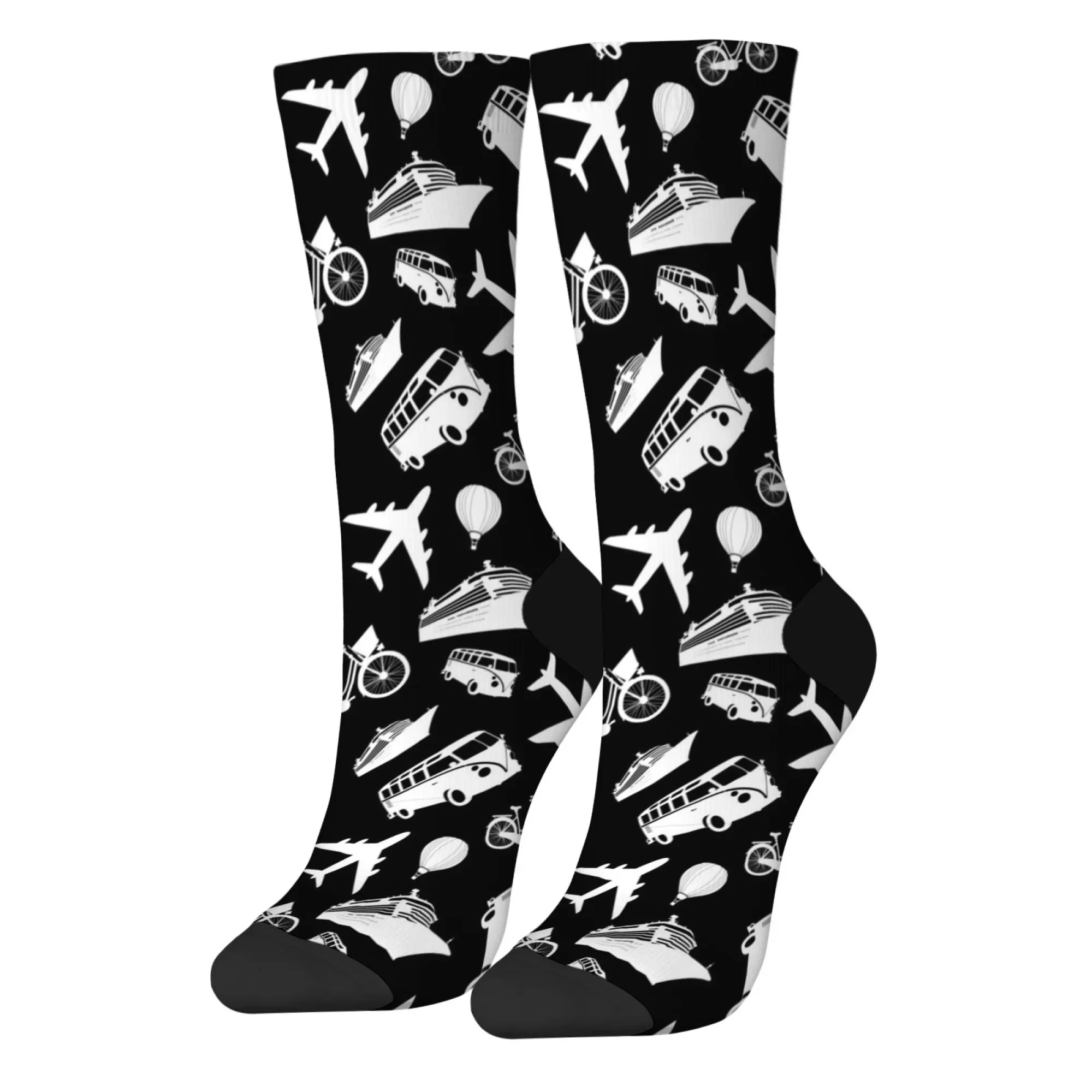 

Travel Inspiration Transportation Casual Socks Unisex Novelty Funny Happy Crew Socks Comfortable Breathable Socks Party Gift