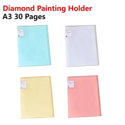 New Storage File Folder A3 30 Pages Diamond Painting Storage Book Transparent Cover Photo Album Book Diamond Painting Holder