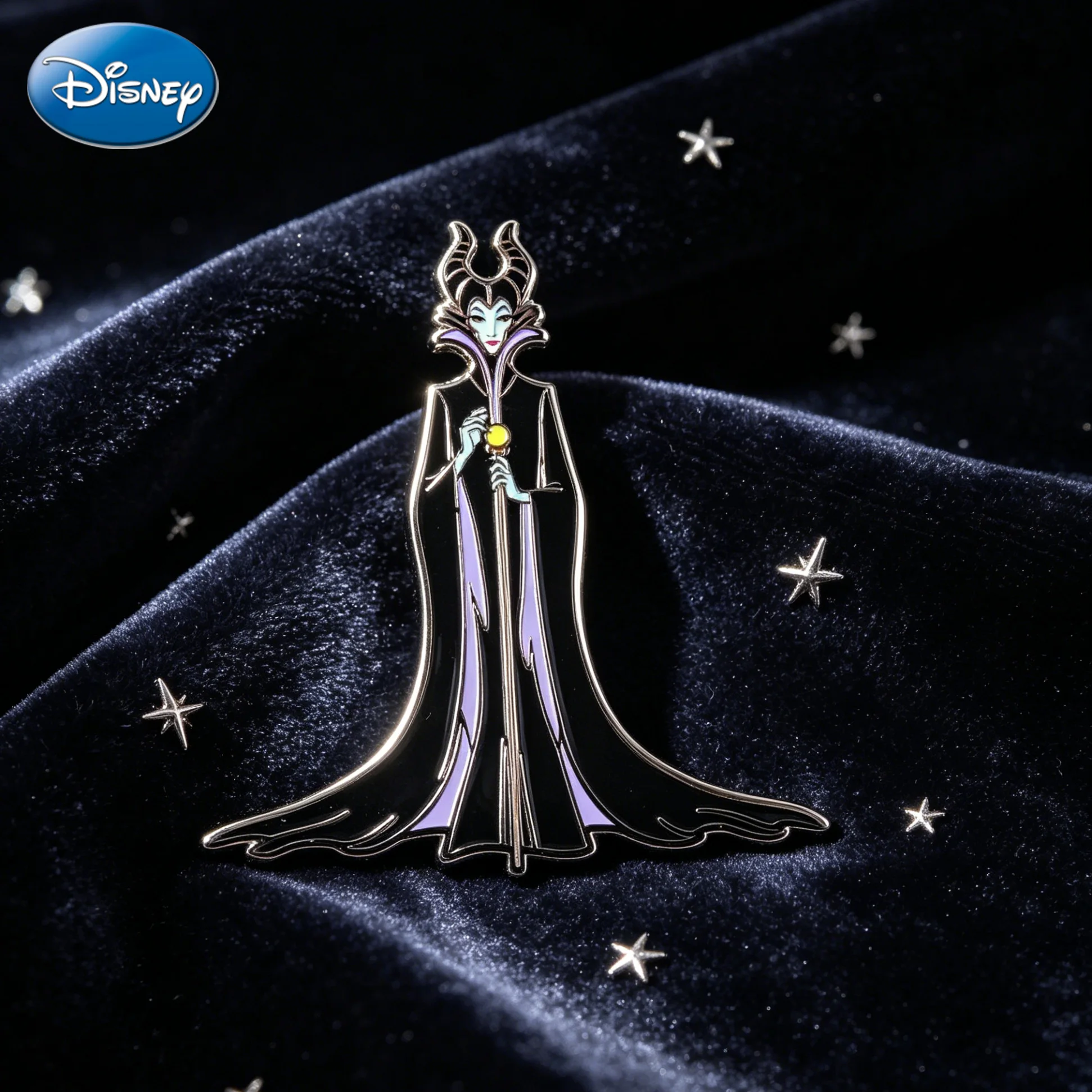 1 Stück Maleficent Sammler-Emaille-Pin, Offiziell Lizenzierte Disney-Brosche mit der Schleierprinzessin-Schurkin Maleficent