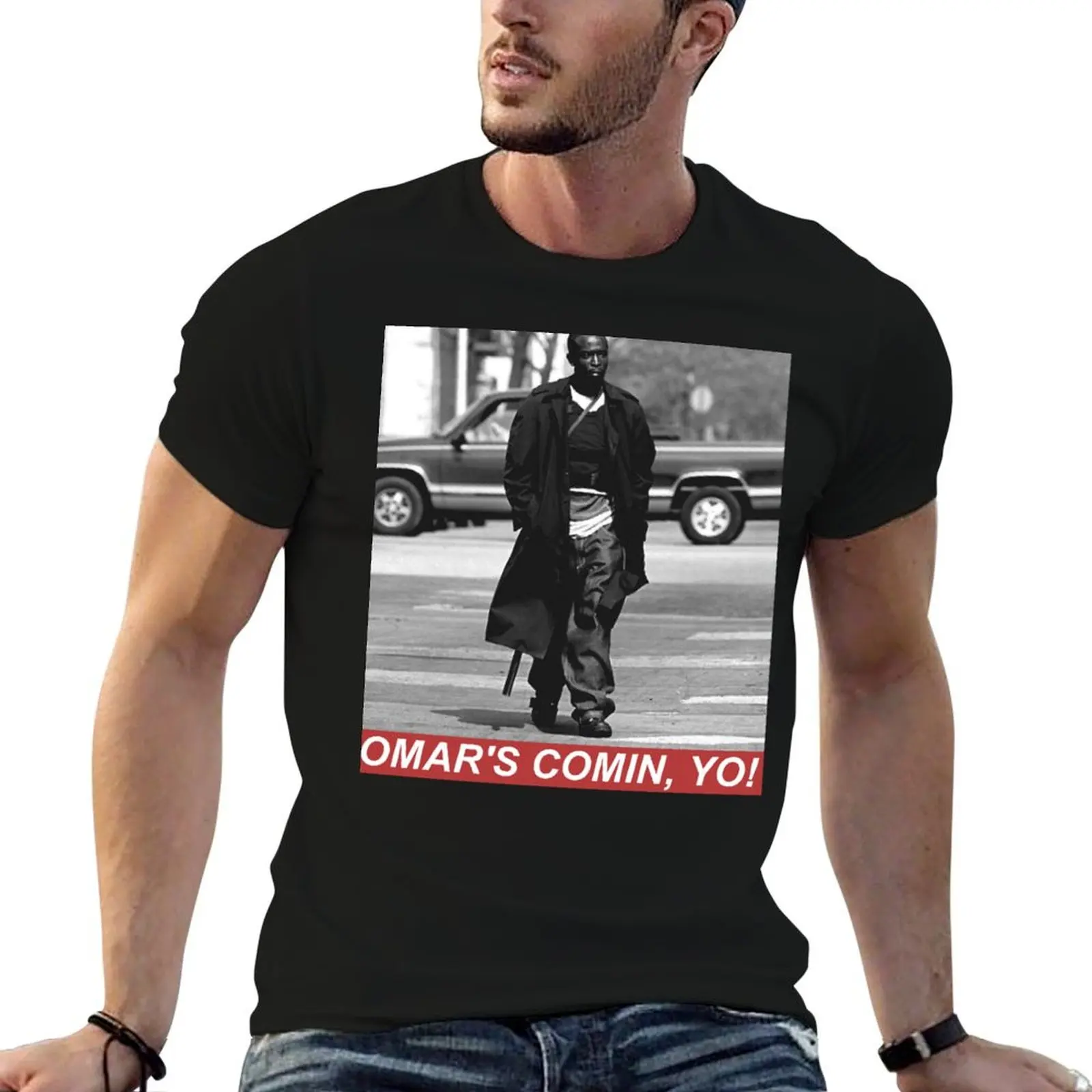 OMAR'S COMIN, YO! T-Shirt Industrial Work Tee Shirt