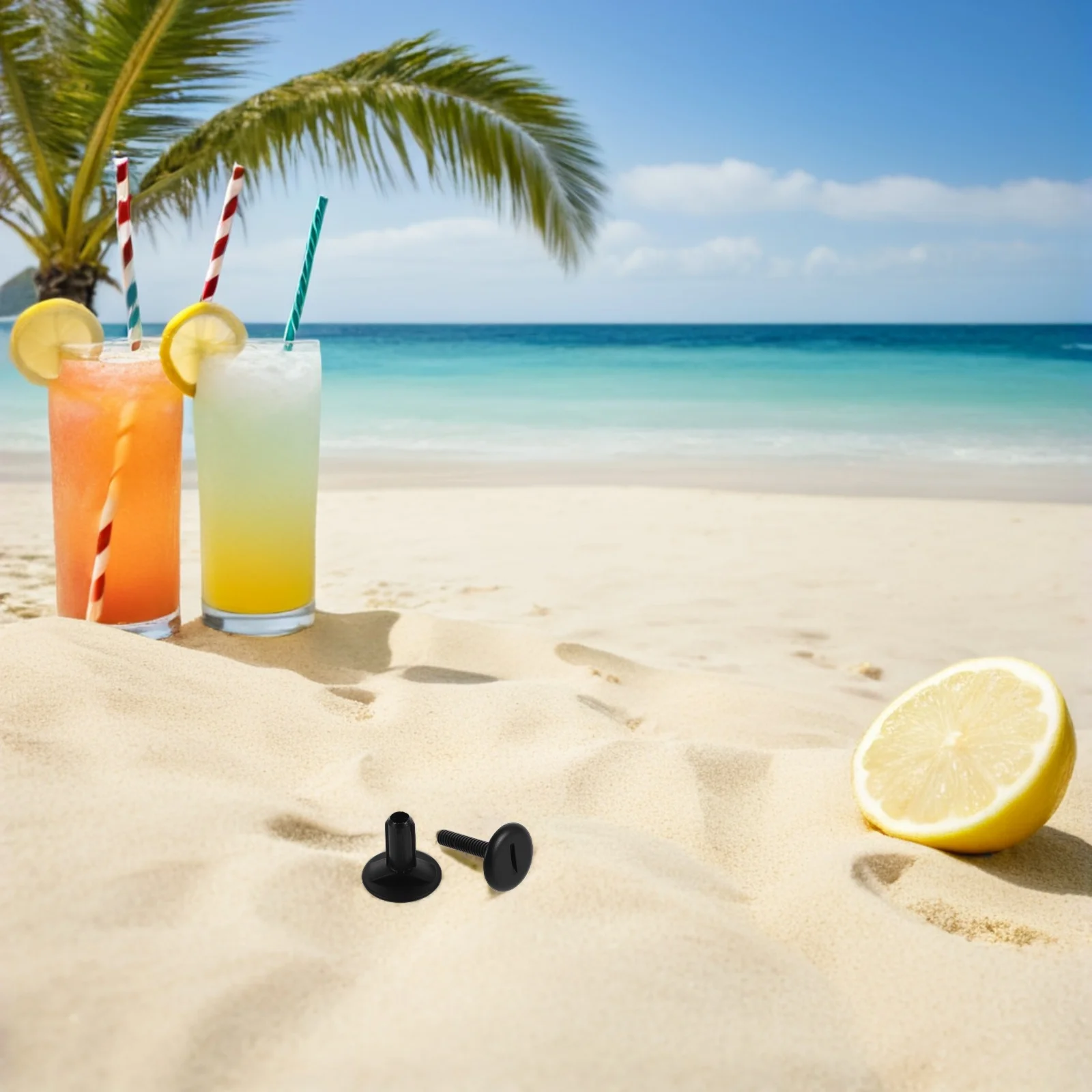 

4Pcs Soft Surfboard Plug Lightweight Design for Surfing Gear and Paddleboard Parts Black Surfboard Leash Plugs