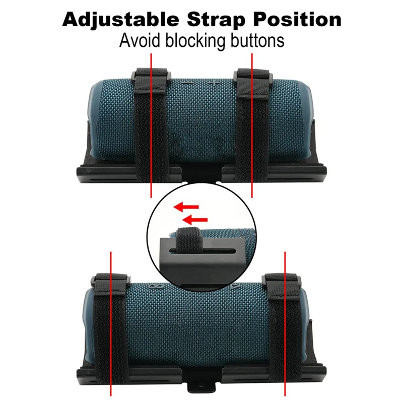 【USB-C Cable】2X Portable Speaker Mount For Jet Ski/Snowmobile/Boat/Sea-Doo, Speaker Bracket Metal Mount Holder For  Charge 4