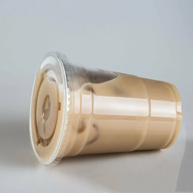 360ml ( 12oz ) 100 Cups TPE Plastic Coffee Cups Clear, Disposable Cups for Tea,smoothies Sodas and Mixed Drinks