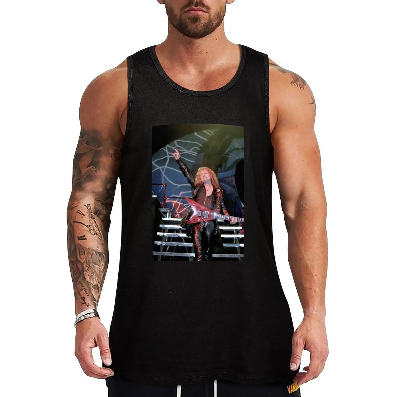 

K.K. Downing Judas Priest Photograph Tank Top Top summer gym accessories man Sleeveless top Sportswear for men