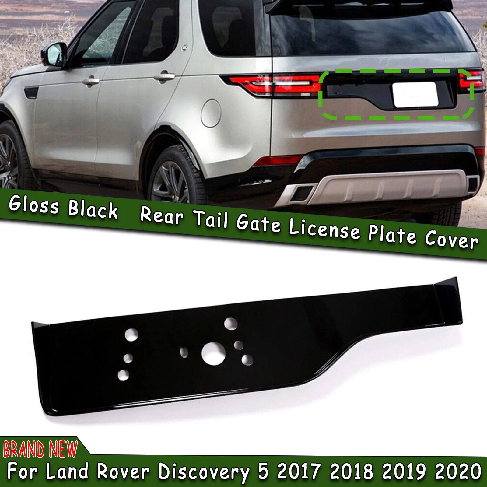 

Rear Tailgate License Registration Tag Number Panel Holder Lift Lid For Land Rover Discovery 5 LR5 2017 2018 2019 2020