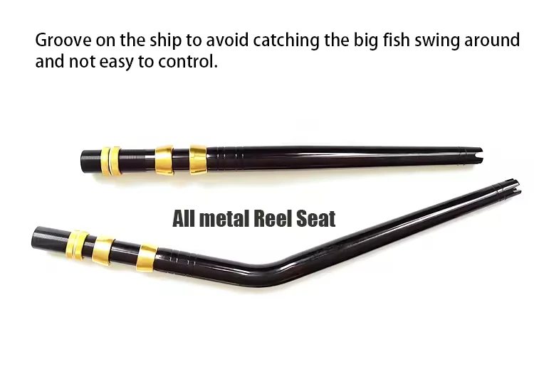 المياه المالحة البحرية الثقيلة التصيد قضيب المحيط قارب قصبة صيد خشبية لعبة كبيرة الثقيلة الأسطوانة قضبان البحار العميق FRP قضبان 130 رطل ماكس السحب 6'6"