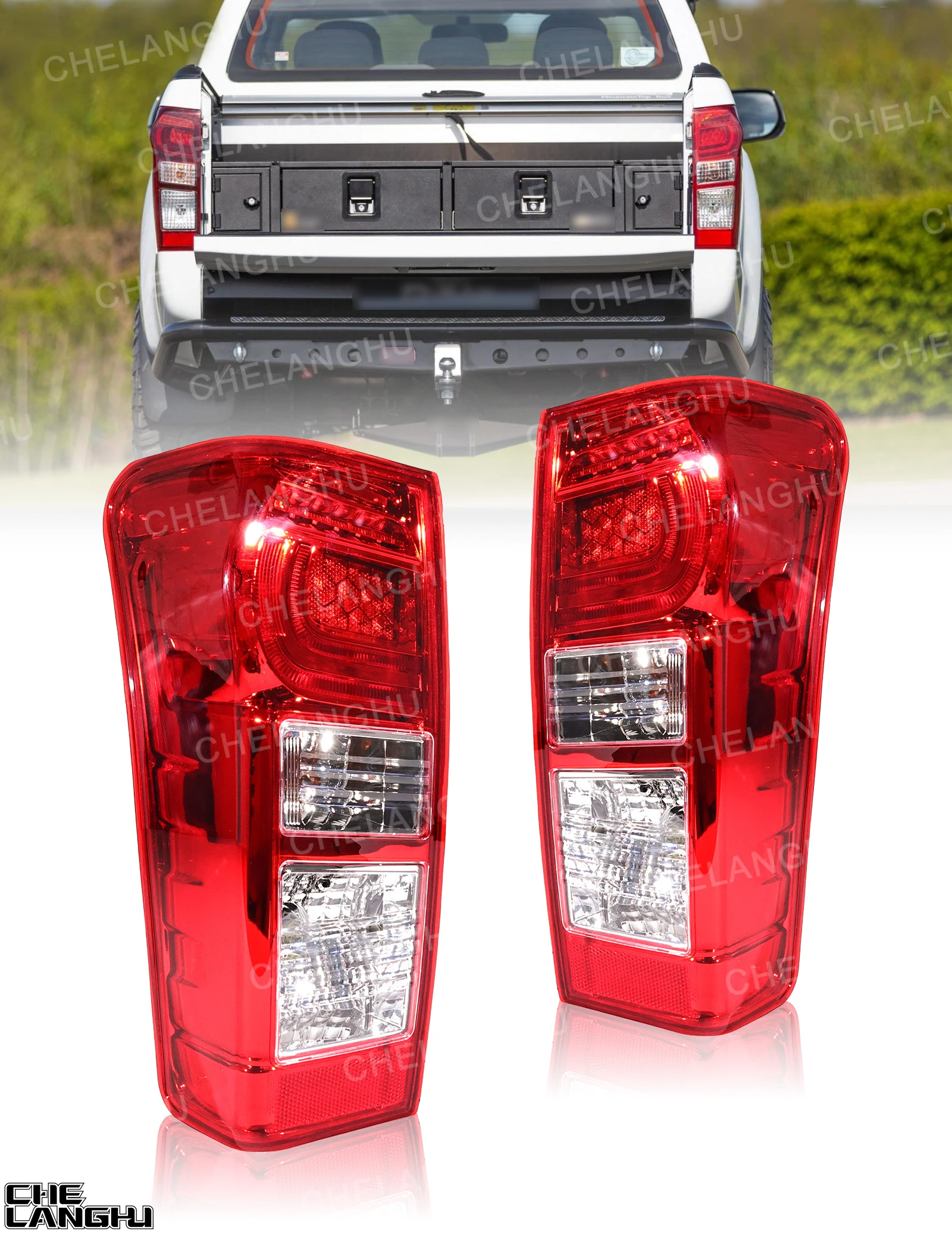 For Isuzu D-Max 2012 2013 2014 2015 2016 2017 2018 2019 Car Accessory Halogen Tail Light Rear Lamp With Wire