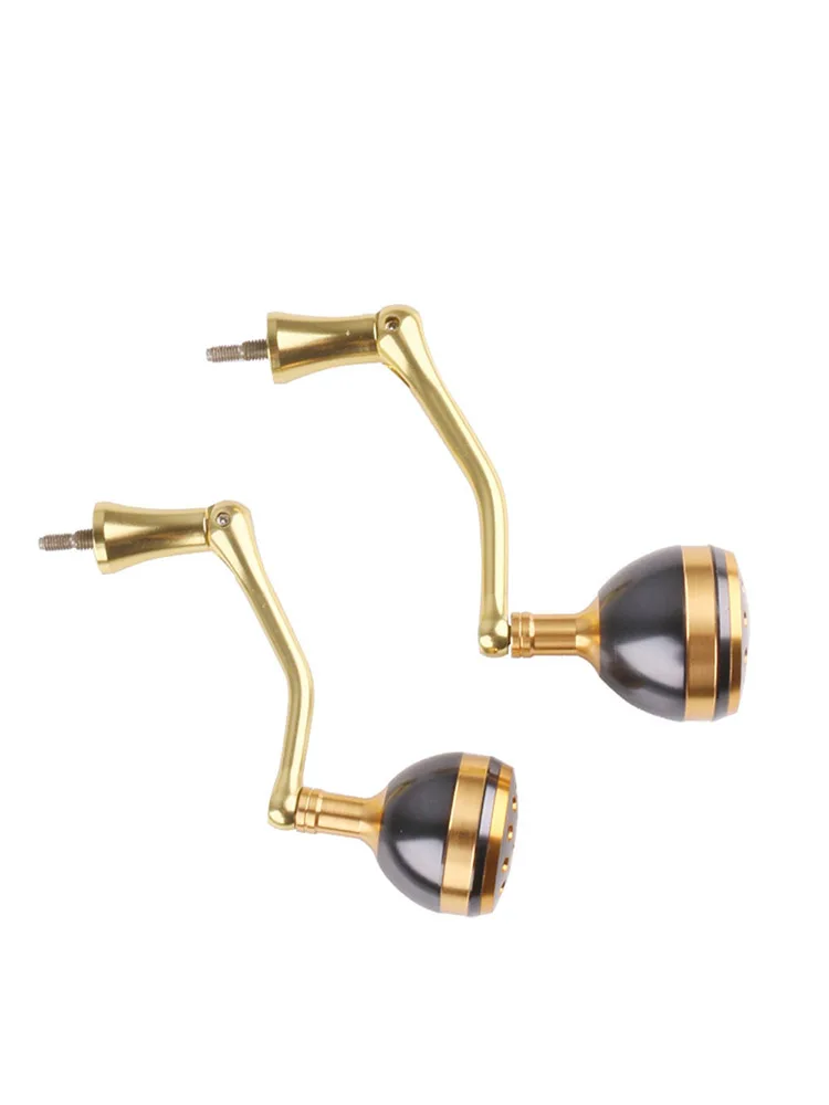 DEUKIO bricolage Rose doré moulinet de pêche poignée pièce de rechange en alliage d'aluminium poignée culbuteur matériel de pêche poignée moulinet accessoire