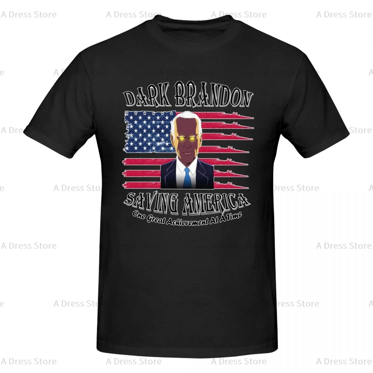 Darkness Biden Dark Brandon 2024 Men's round neck T-shirt,ins style,Oversized print Tee Shirt,Short Sleeve T shirt round Gift