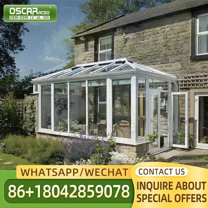 

Настраиваемый алюминиевый стеклянный теплоизоляционный крошечный дом для загара, сада, патио, солнечной комнаты