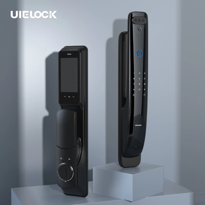 UIELOCK Smart Lock 2024 Sensation Door Locks in Mobile Tuya Fingerprint Door Lock with Camera Connected with Google Home