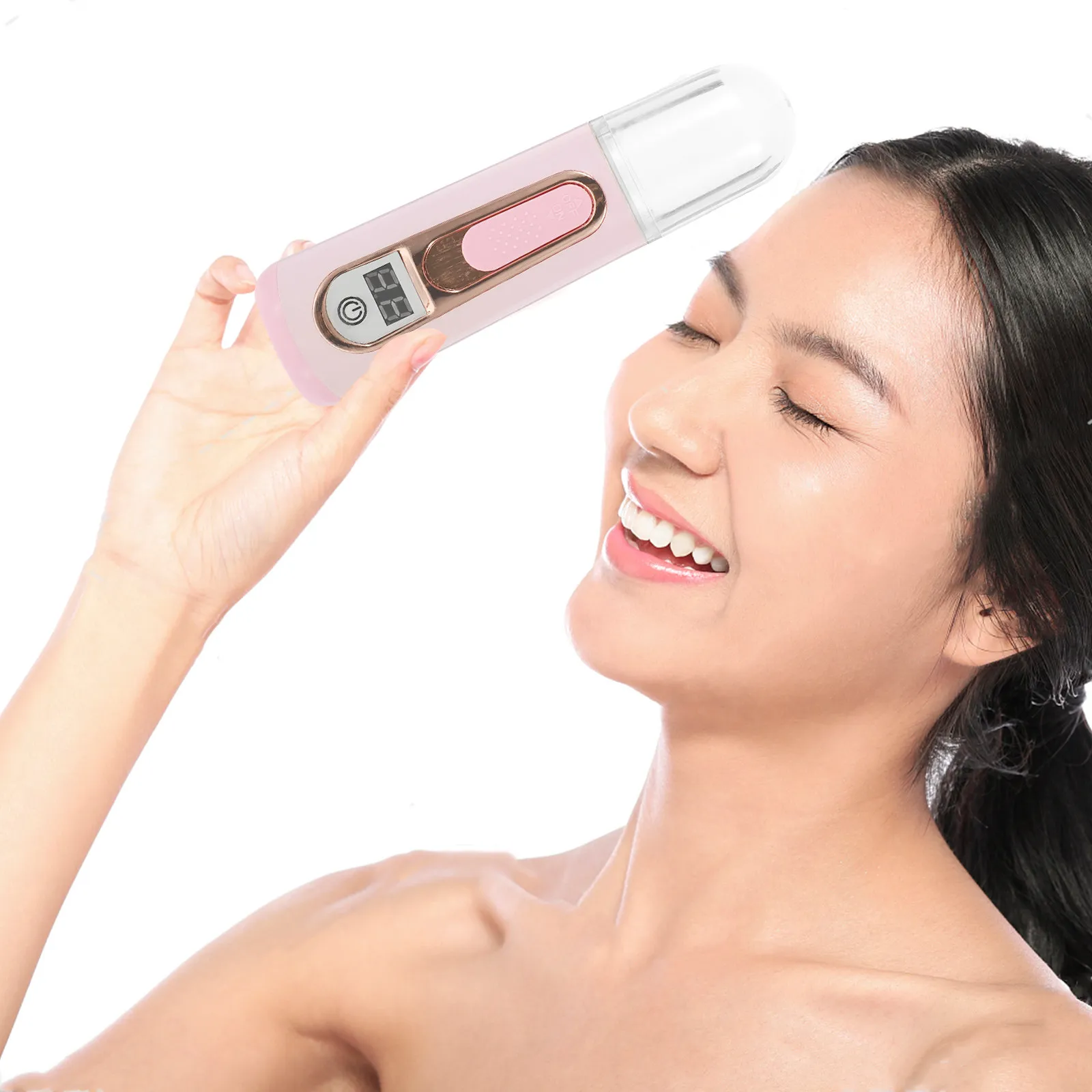 

Portable 35Ml Touch Control Mist Sprayer Mini Nano Face Spray Device Handheld Beauty Facial Humidifier USB Rechargeable for Dry