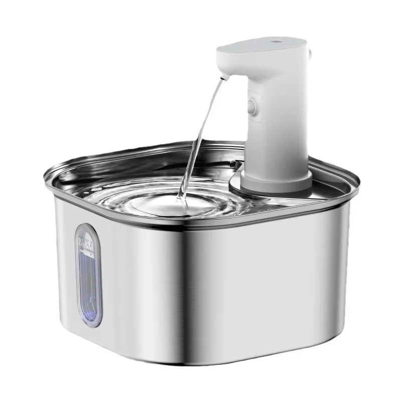 

Wireless Pet Water Fountain 304 Stainless Steel Cat Dog Auto Circulating 3.2L Smart Sensor Silent Filtered Drinking Dispenser