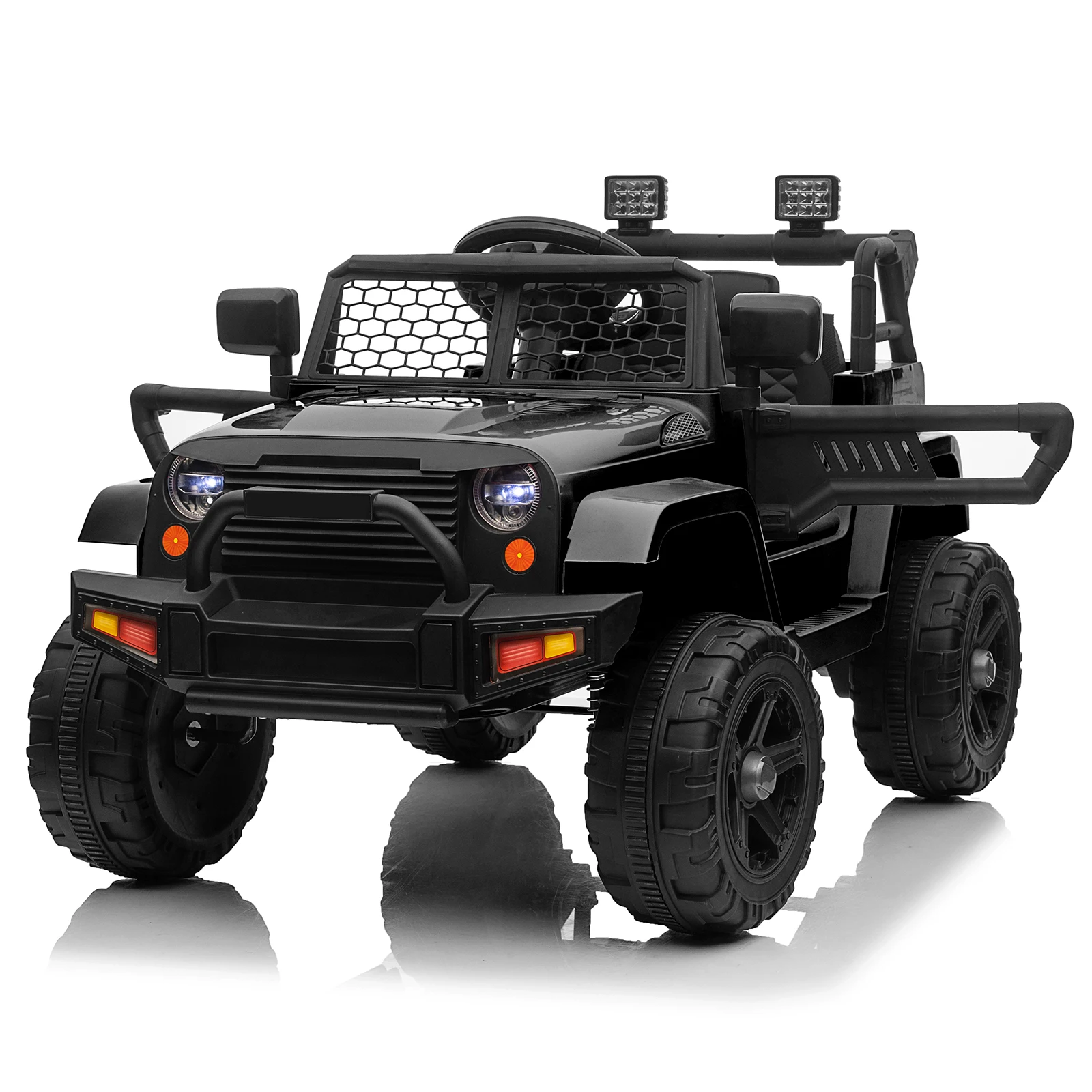 LEADZM-unidad Dual 12V 4.5A.h con mando a distancia 2,4G Jeep, color negro