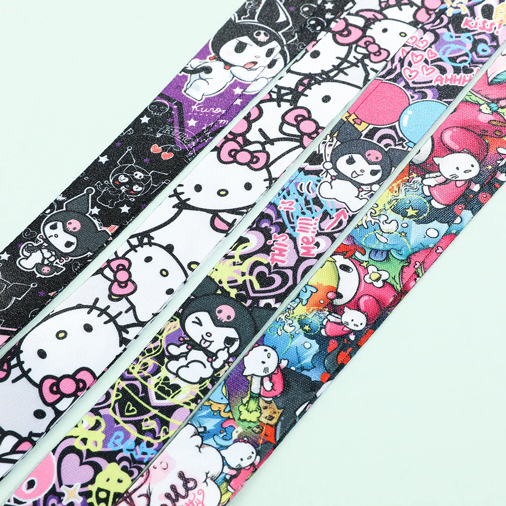 Sanrio Hello Kitty Cinnamoroll Melody Lanyard For Keys ID Card Gym Badge Holder Neck Strap Hang Rope Lariat For Mobile Iphone