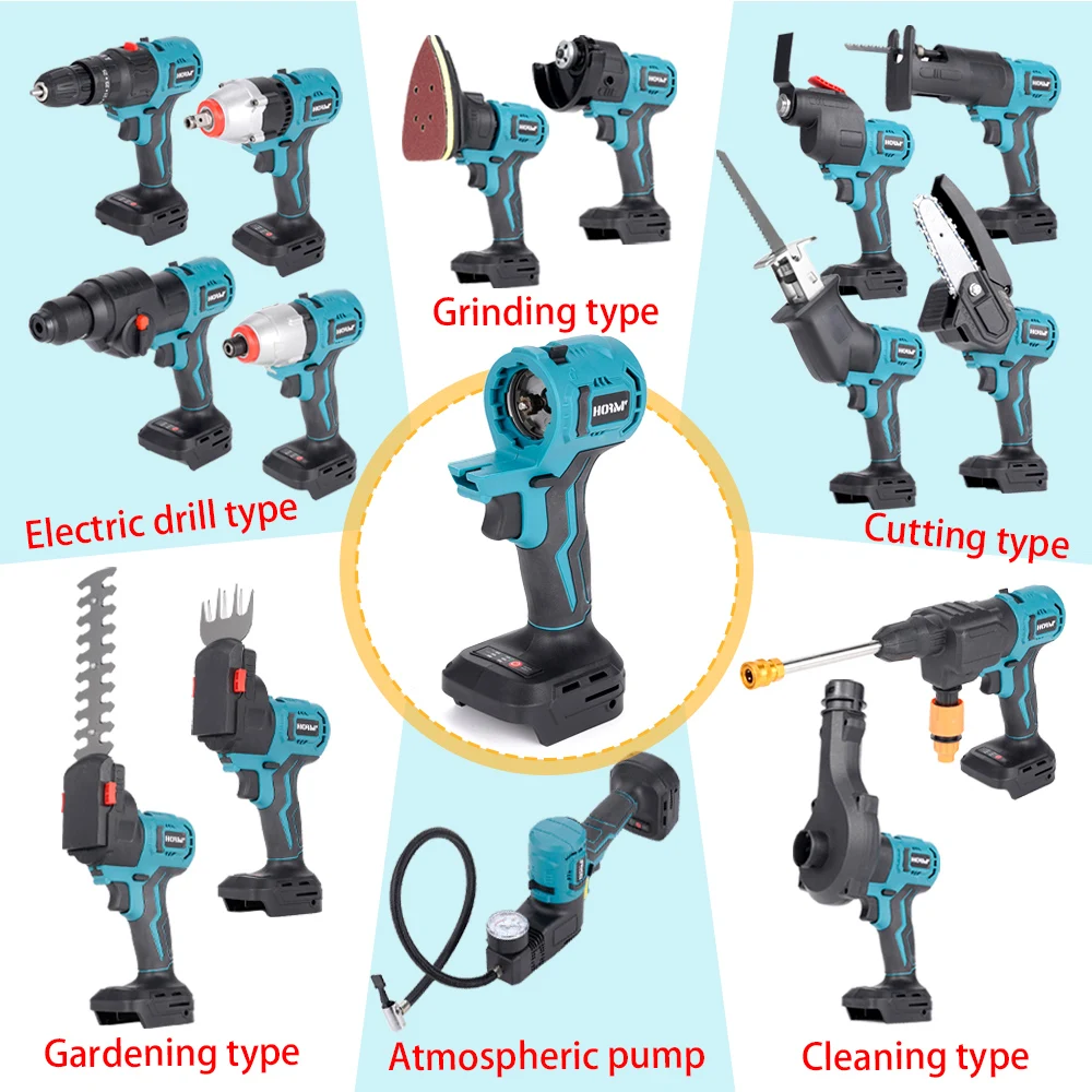 Imagem -02 - Hormy-brushless Oscilante Multi-tool Conjunto para Furadeira Elétrica Chave Aparador Chave de Fenda Pistola de Água Jig Saw Makita Bateria