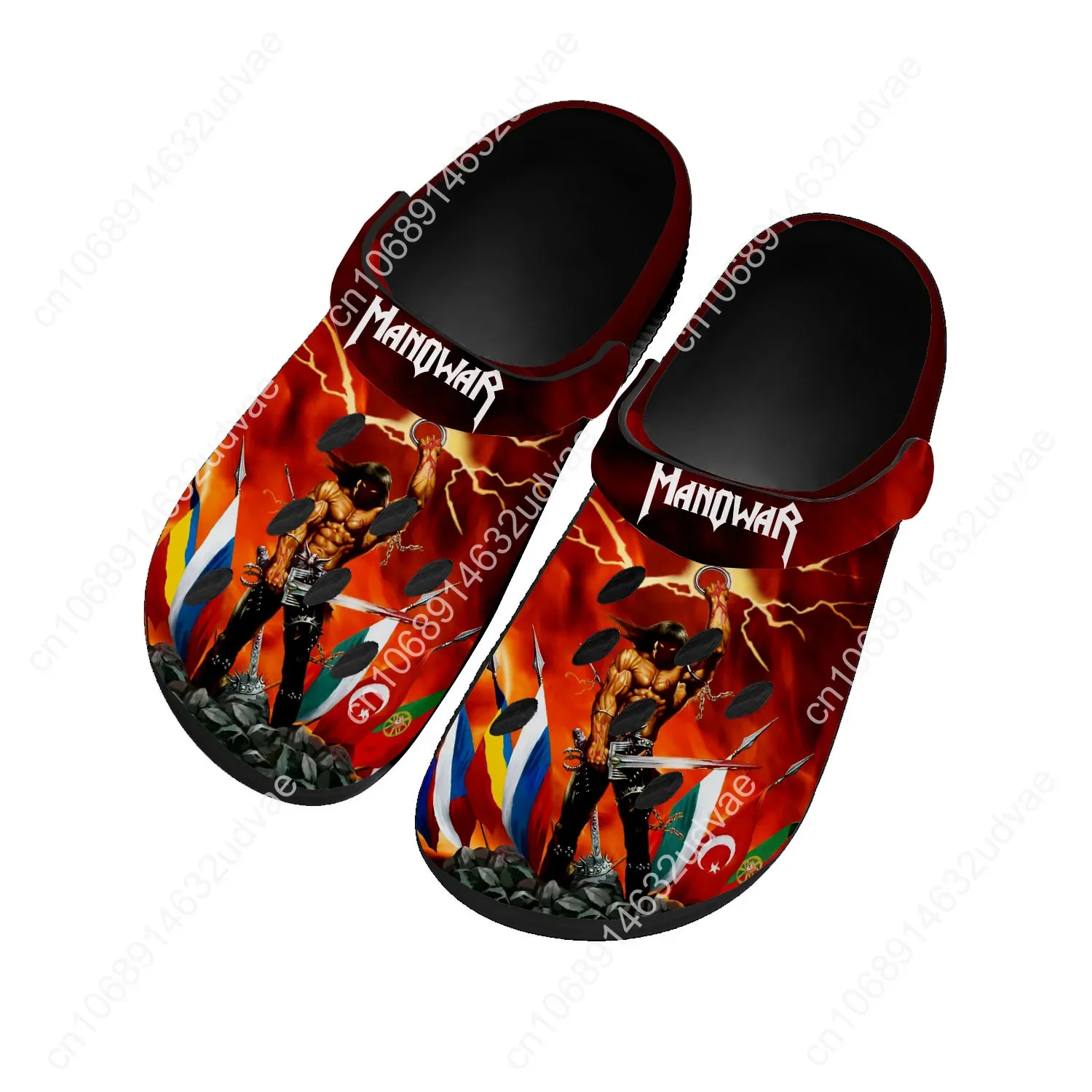 Manowar Water Shoes Mens Womens High Quality Fashion Home Garden Clogs Customizd Sandals Beach Breathable Hole Slippers