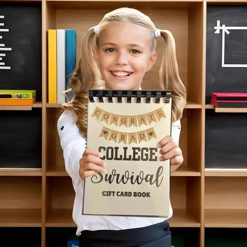 

Survival Card Book For College Paper Graduation Card Organizer High School Graduation Survival Booklet For Students Birthday