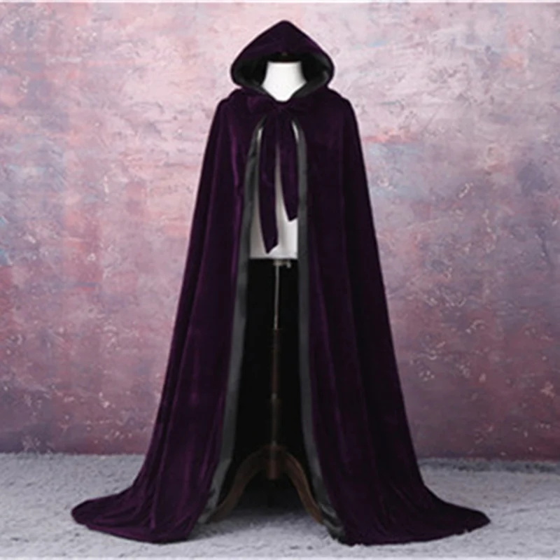 Elegant outdoor Hooded Cloak Pageant Velvet Cloak Luxury Europe Style Robe Medieval Cape Shawl Party Queen Princesse shawl cloak