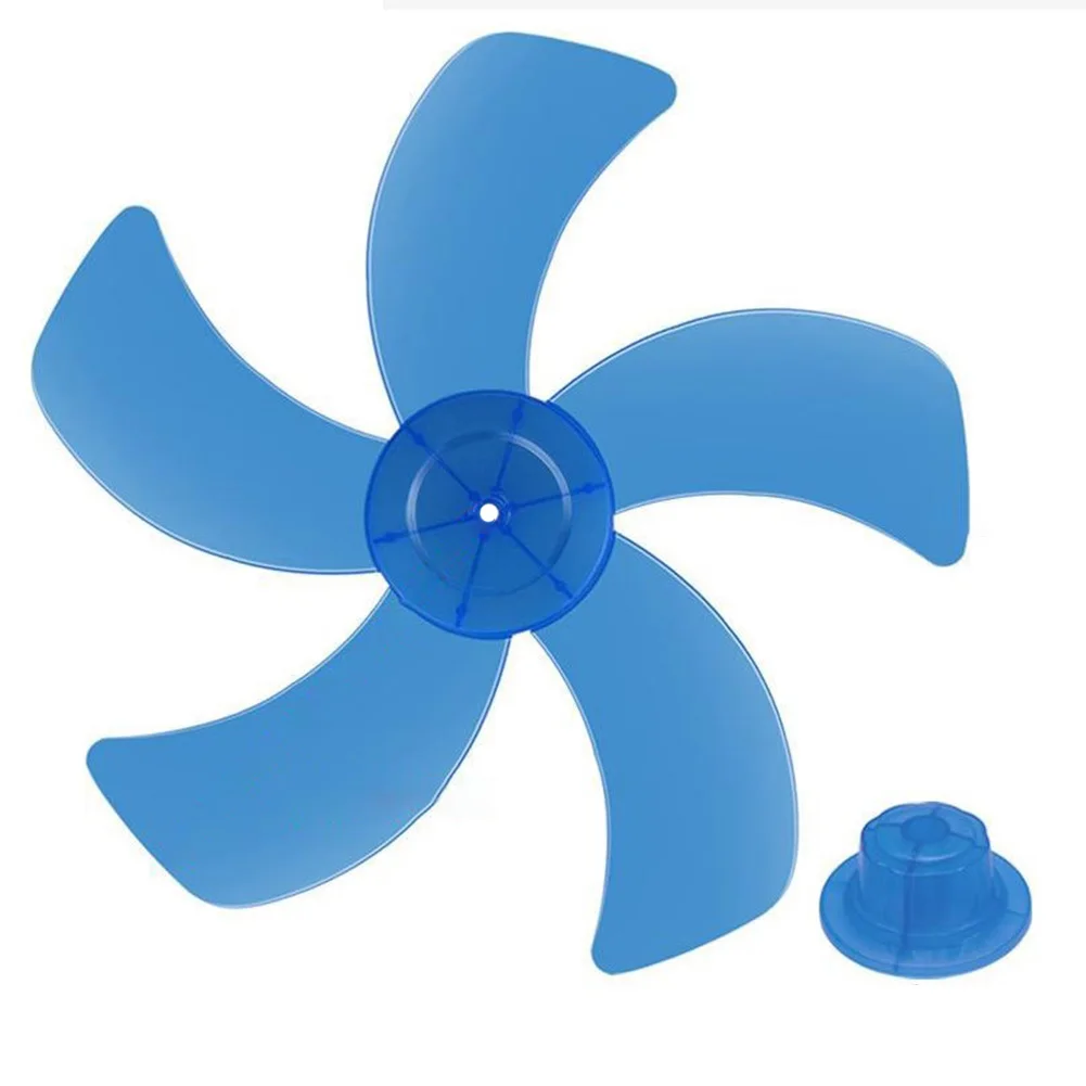 

Household Plastic Fan Blade 20cm Radius Five Leaves Stand/Table Fanner Accessories With Nut Cover