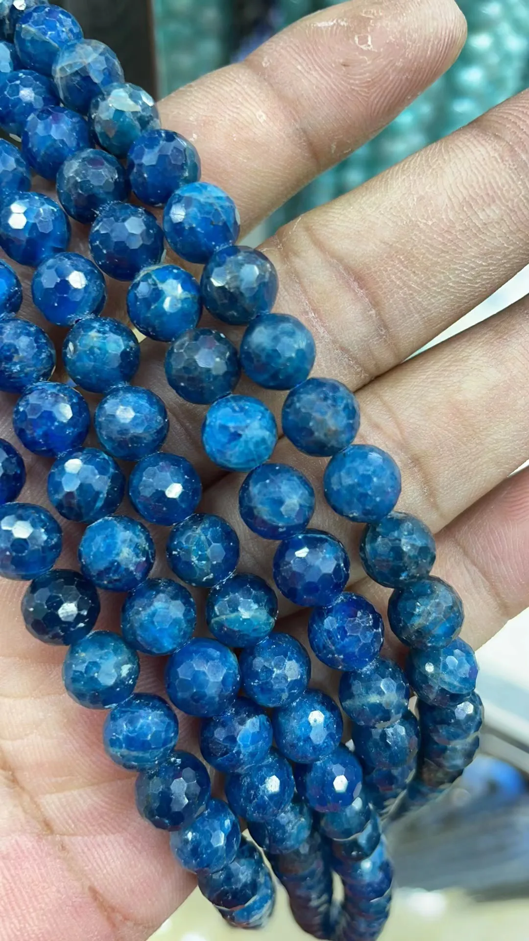 

Wholesale Natural Apatite8mm/10mm Round Cut Length:39cm