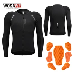 WOSAWE Men Motorcycle Riding Jacket Summer Motocross Motorbike Racing Outdoor Sports Jacket with Shoulder Elbow Back Gear