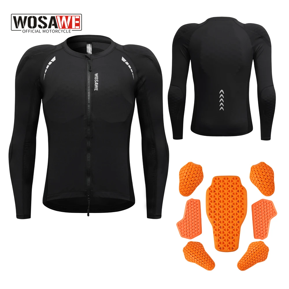 WOSAWE Men Motorcycle Riding Jacket Summer Motocross Motorbike Racing Outdoor Sports Jacket with Shoulder Elbow Back Gear