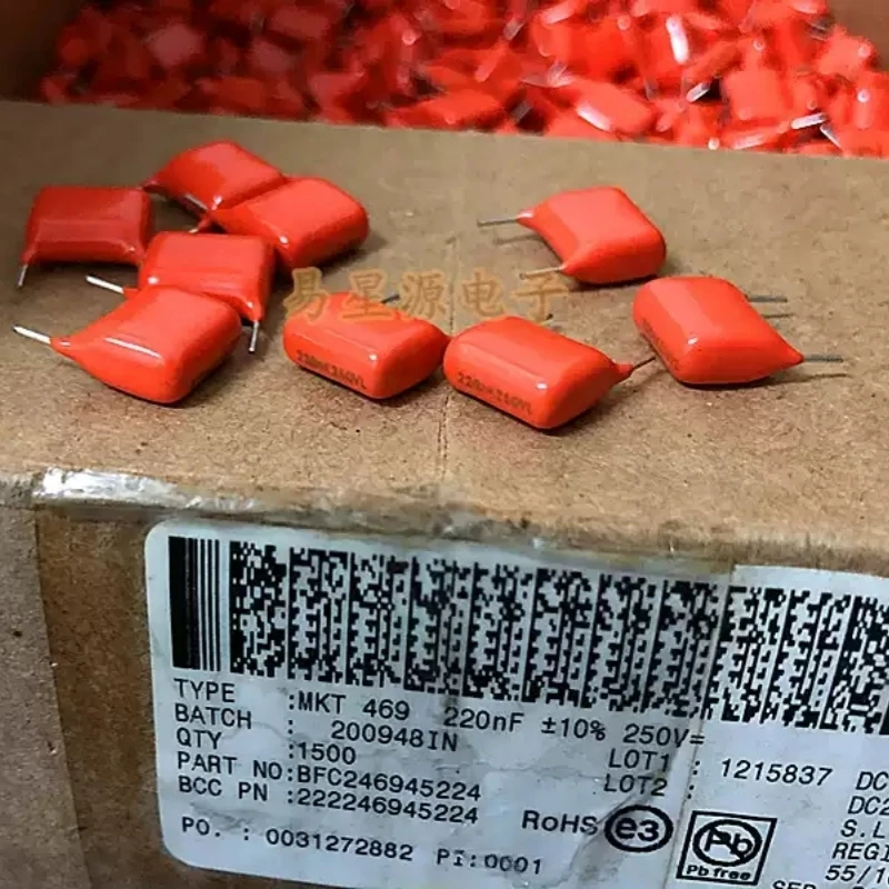 Imported Vishay Capacitor 250V 224 0.22UF 220NF 250V MKT469 CBB Farnell Capacitor