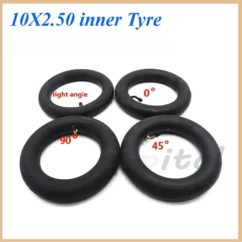 HOTA 10 Inch 10X2.50 Inner Tube  with bent valve 0 45 90 Degree  for Baby Stroller Pram Scooter