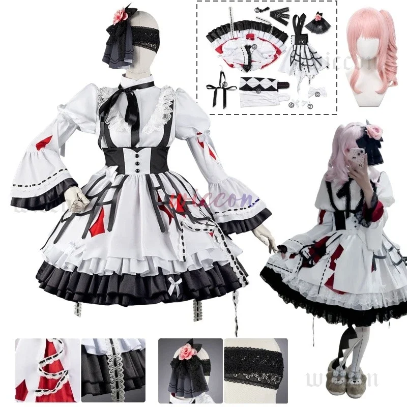 FC6MZK5 Project Sekai Akiyama Mizuki Cosplay Costume PJSK Lovely Lolita Party Dress Uniform Halloween Outfit Suit for Woman@FC8！