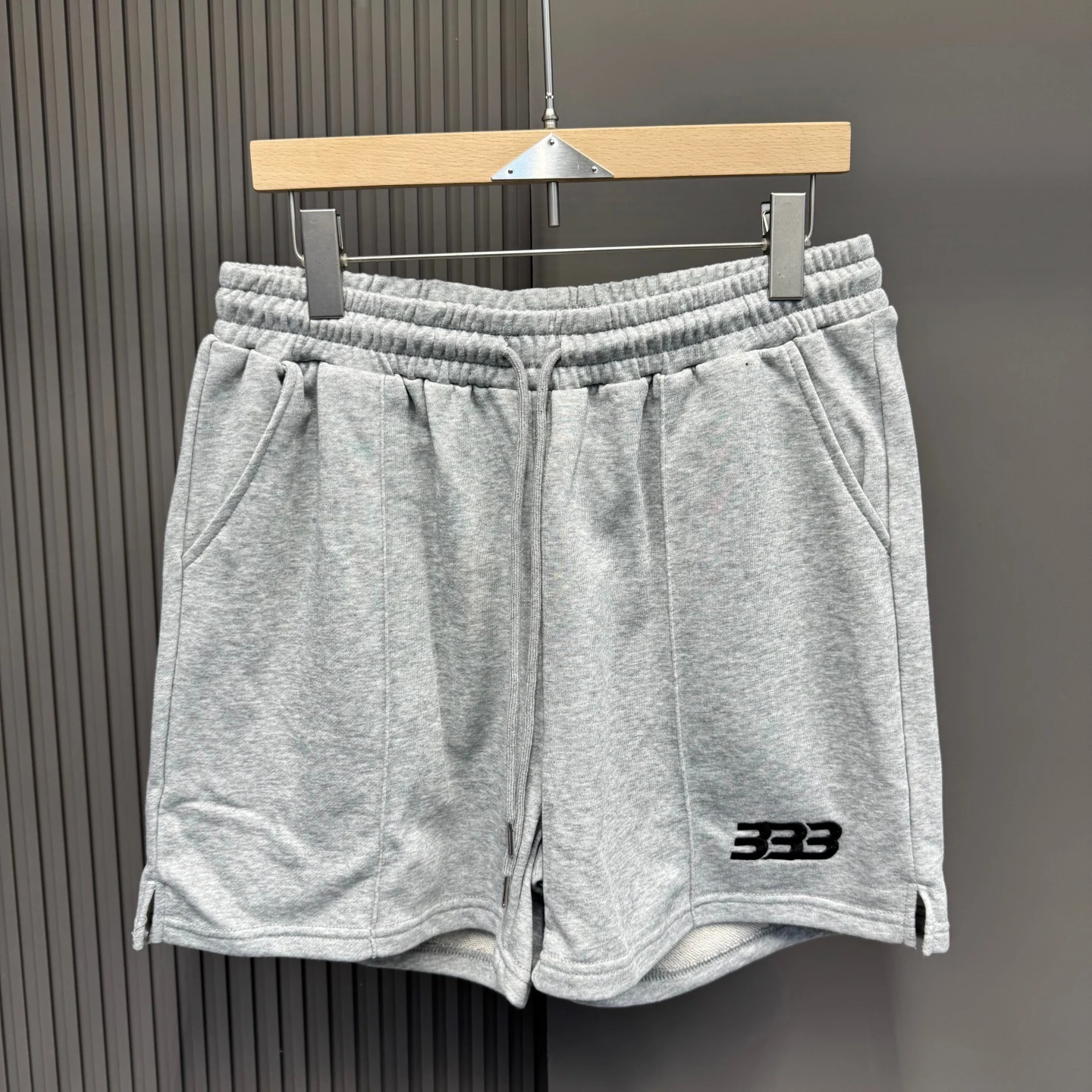 

Embroidery Three Number 3 Label Shorts Jorts Hip Hop Leg Slit Breathe Shortpants Men Women Casual Loose Drawstring Short Pants