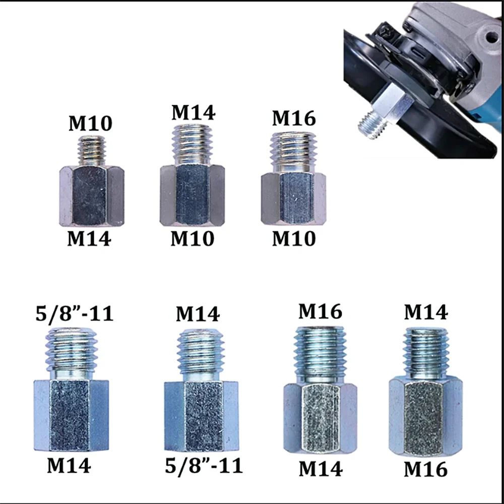 

Different Thread Diamond Core Bits Drill Grinder Cutter M14 to M10 or M14 to 5/8-11 or 5/8-11 to M14 Adapter for Angle Grinder
