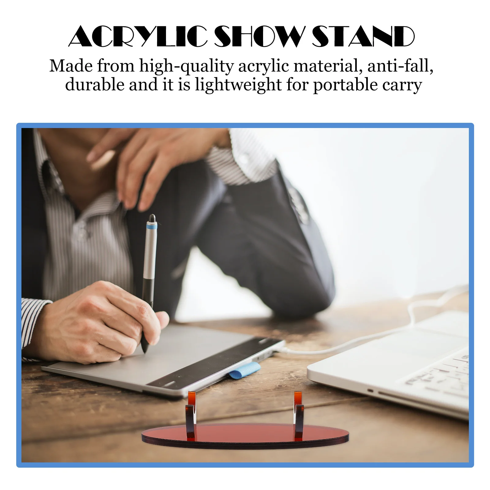 

Makeup Brush Display Holder Acrylic Pen Storage Stand Desk Organizer Transparent Rack Anti-Fall Strong Material Tidy Workspace