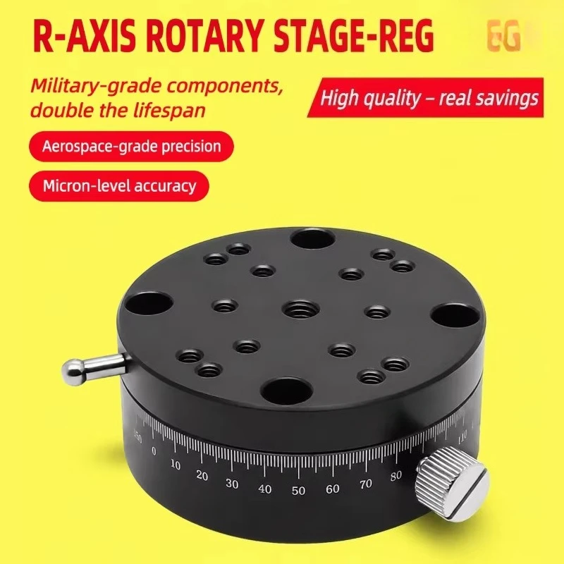 R Axis REG25/40/60 Manual Rotary Stage 360° Rotation Fine Adjust Platform Precision Angle Displacement Table Optical Lab