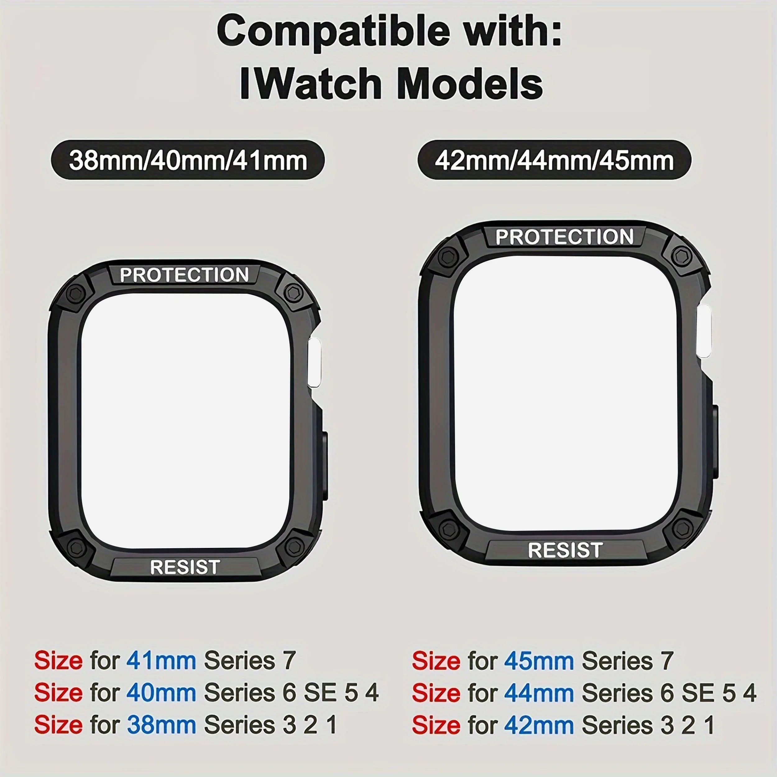 2 حزمة مع حافظة متوافقة مع iWatch 45mm 44mm 42mm لساعة Apple Watch 8 7 6 5 SE 4321 حزام بديل للحماية الرياضية #4