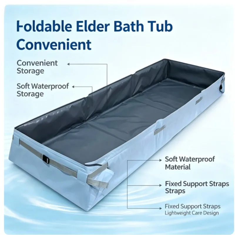Portable Bathing Mat For Bedridden Elderly Patient Home Care Inflatable Shower Pad Nursing Household Mobile Assist Bath Water