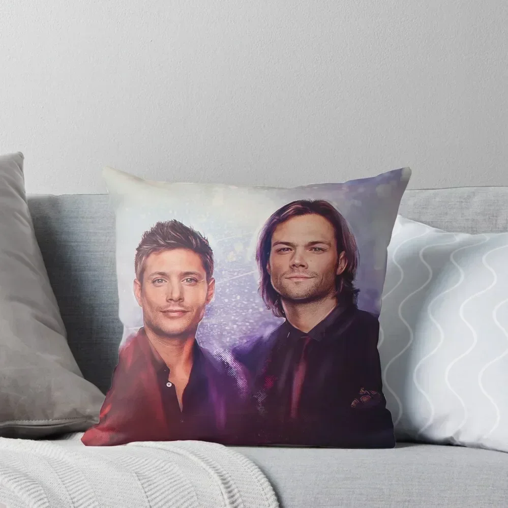 Jared and Jensen Throw Pillow Decorative Sofa Cushions Christmas Covers For Cushions Embroidered Cushion Cover pillow