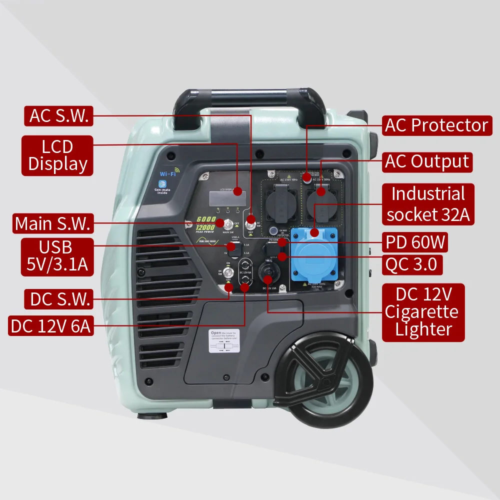 Electric Portable Power Station 6000w Portable Power Station 5000w Solar Generator with Panelbatery for Solar Systems