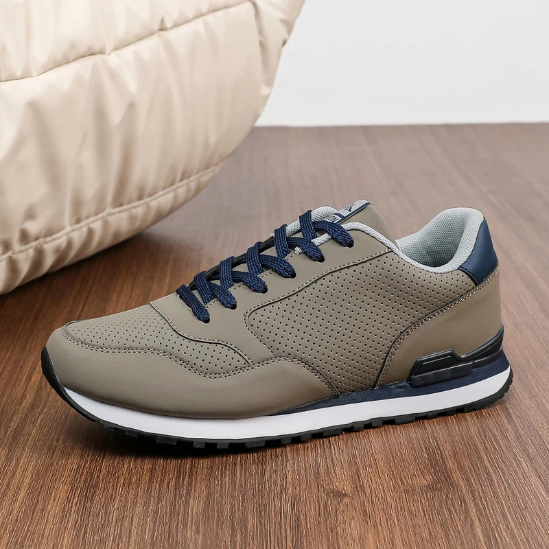 Summer Leather Men Causal Shoes Male Spring Men Casual Light Shoes Sneakers Lac-up Flats Breathable Outdoors