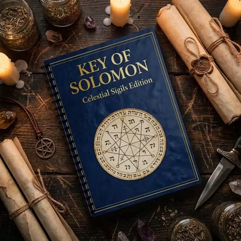 Key of Solomon Celestial Sigils Edition Book, Solomon's Seal Manual, Essential Guide for Occult and Esoteric Studies Beginners