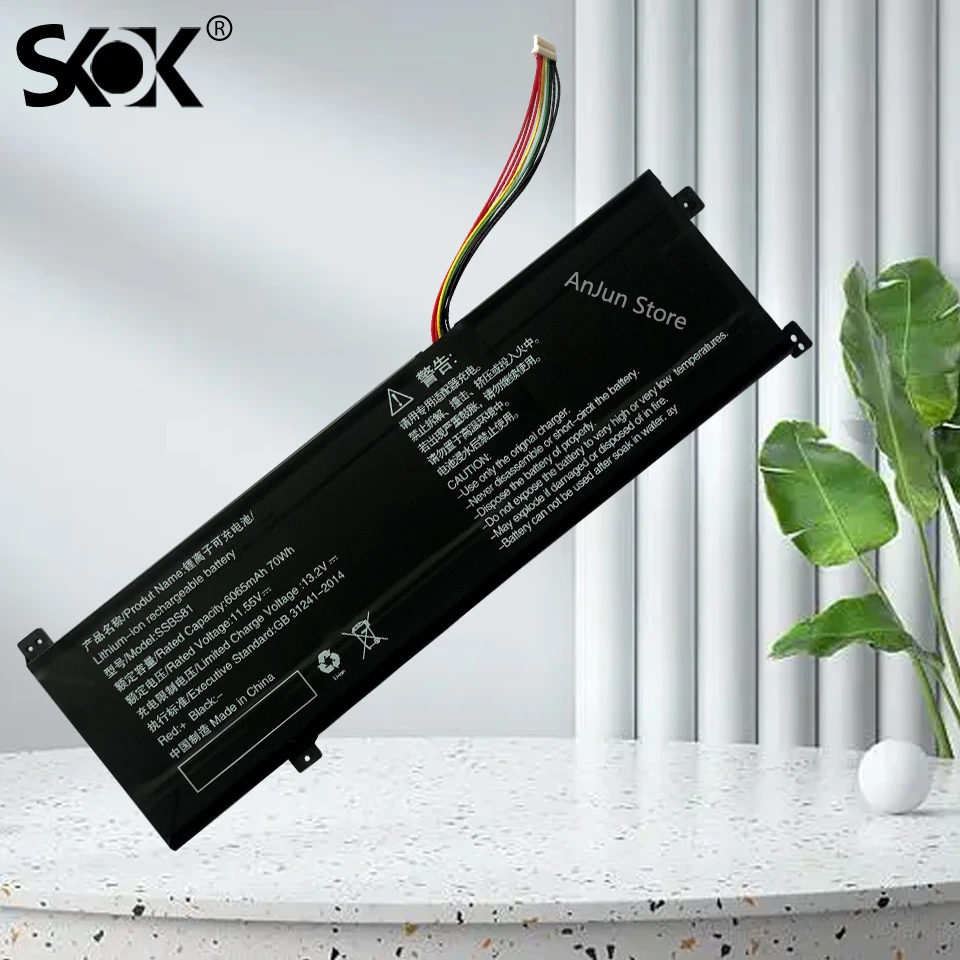 New SSBS81 Laptop Battery For Mechrevo 10 16 Pro Code01 2022 Edition 2023 R5 R7-6800H Tablet PC 16HD-5BB6U 11.55V 70Wh