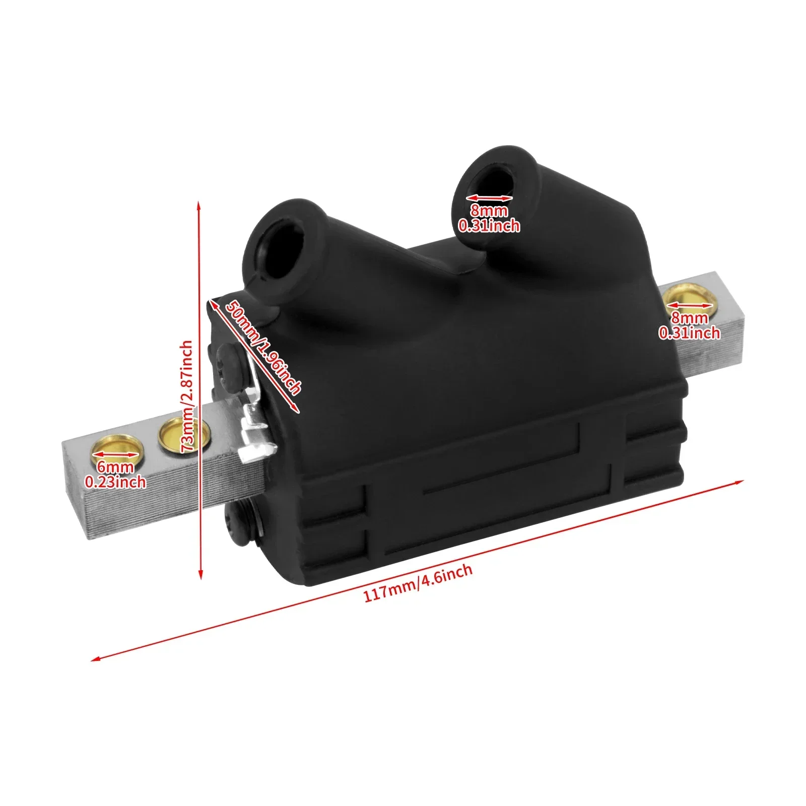 Motorcycle 3 Ohm /5 Ohm Ignition Coil Dual Fire 12V Output For Harley Big Twin 1970-98 Touring FLH Dyna Softail FXDL Sportster