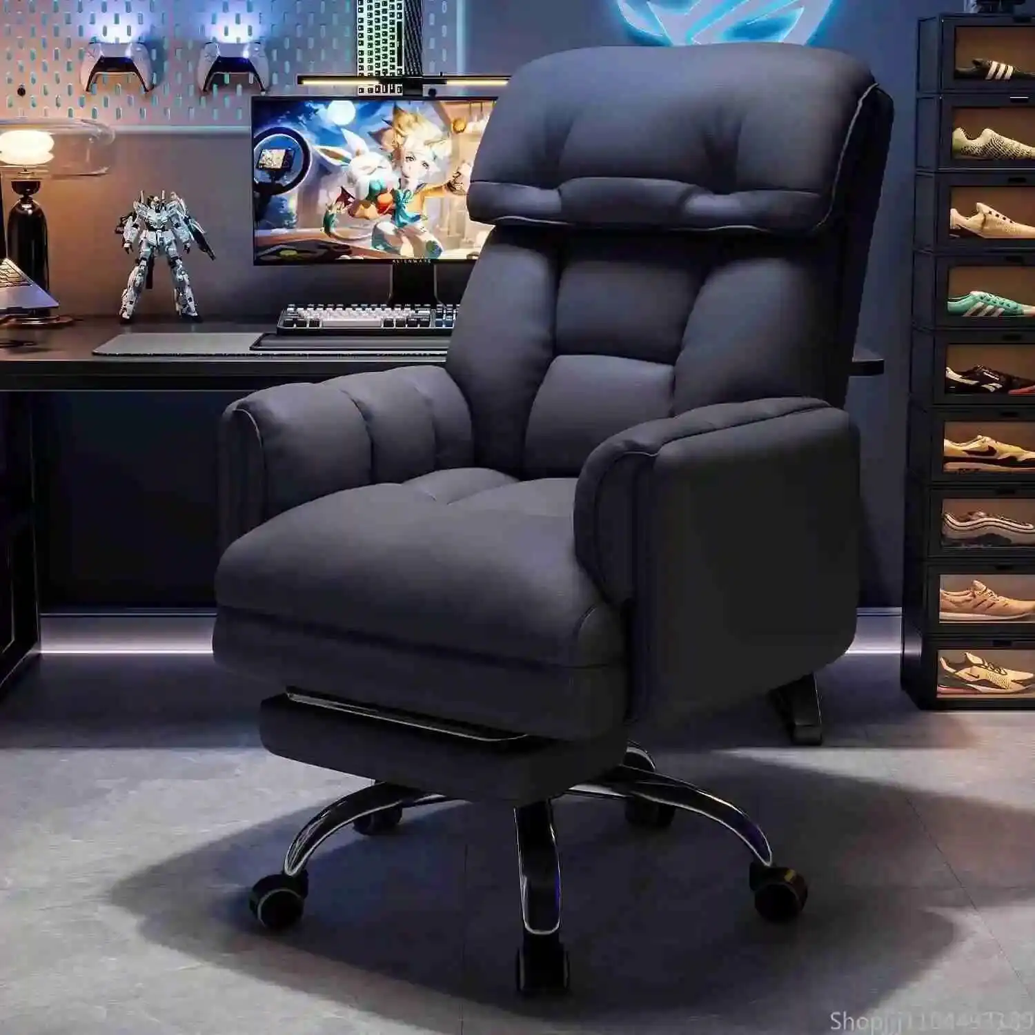 

Ergo-Gaming Chair,Pink Velvet Recliner with Lumbar Support,Streaming Setup/Home Office Chair for Small Spaces
