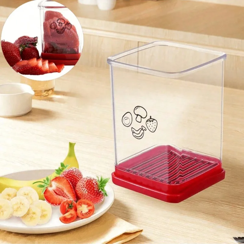 Fruit and Vegetable Cutter Slicer for Strawberry Banana Potato Grape Cutting and French Fries Maker Creative Kitchen Gadget Tool