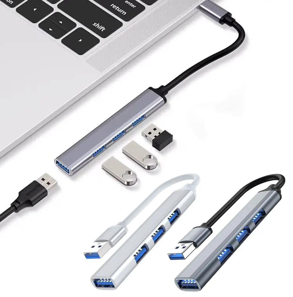 Desktop Extend Adapter Hard Drive Mouse Keyboard USB Expander Data Transmission USB 3.0 Hub 4 Ports