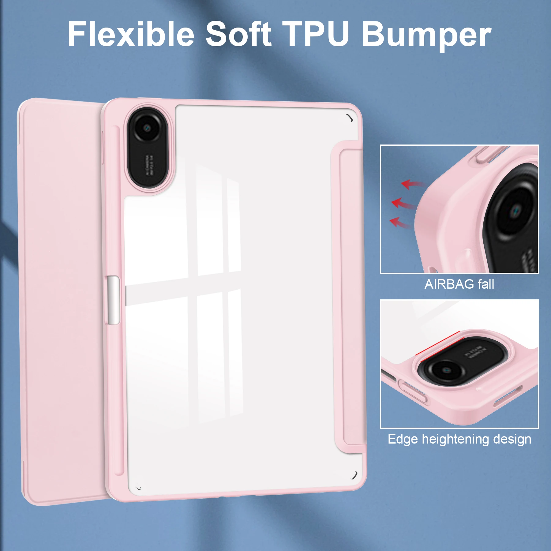 

Tablets Case For Redmi Pad 2 11 Inch Cover Transparent Back Leather with Pen Location