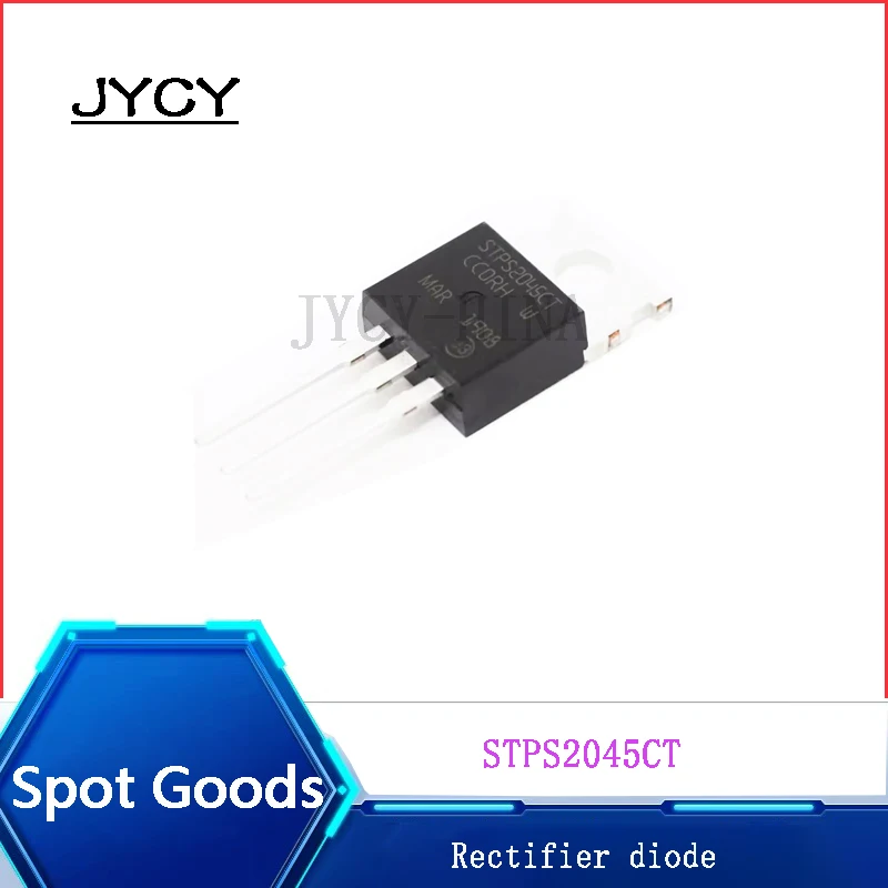 5PCS/lote STPS2045CT   rectifier diode  TO-220 STPS2045C TO220 45V 20A STPS2045 POWER SCHOTTKY RECTIFIER