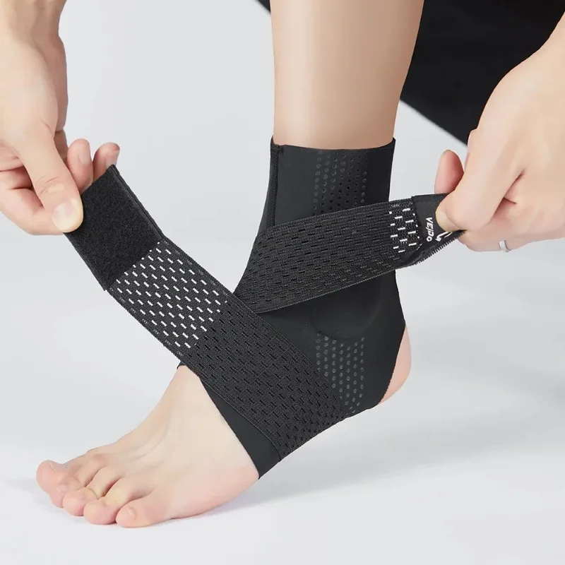 

Premium Adjustable Ankle Support Brace with Silicone Pad Massage Point Sport Fitness Ankle Brace Foot Protection