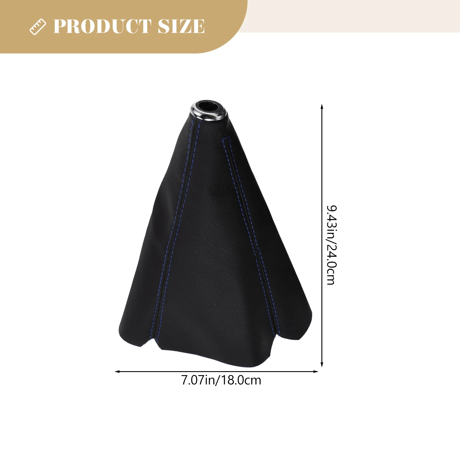 Universal PU Shift Boot Cover for Manual Gear Knob Red Stitching Car Interior Accessories Wide Compatibility