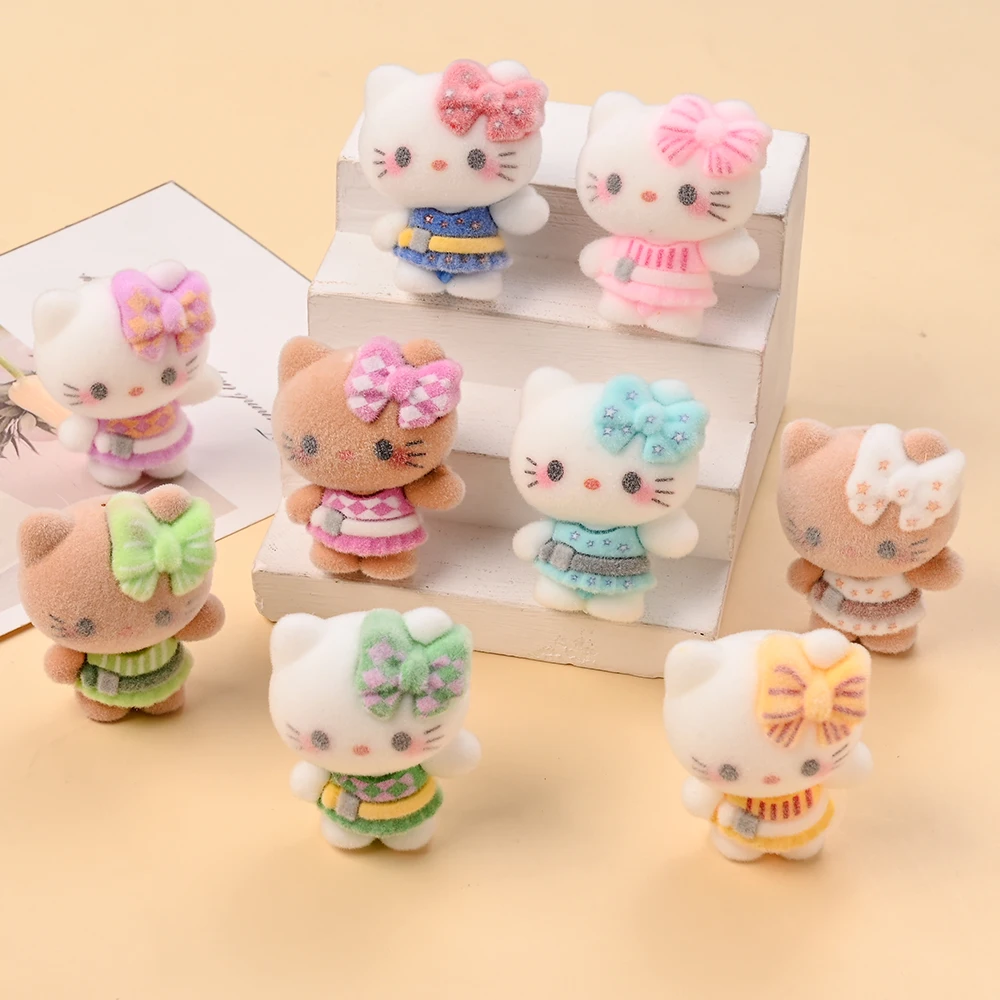 

5 шт. бусин из смолы в форме кошки Sanrio KT для изготовления цепочек для сосок, ожерелий, браслетов, аксессуаров для ручек